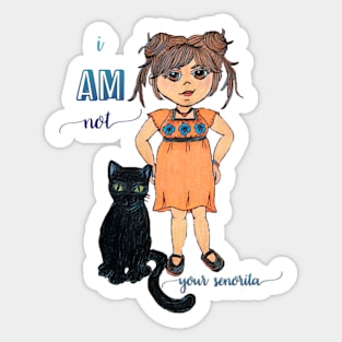 Girl with Panther Sticker